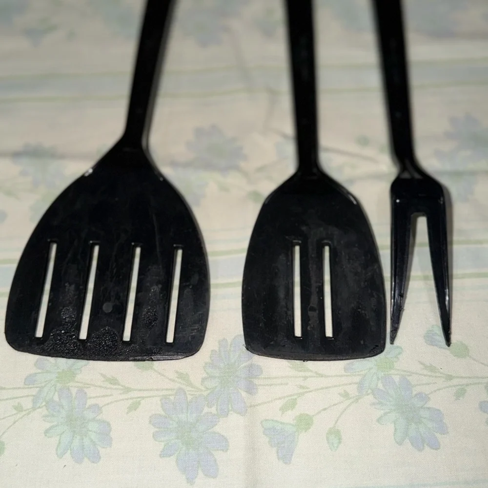 Tailor Made Products Black Nylon Utensils Set of 3 Slotted‎ Spatulas